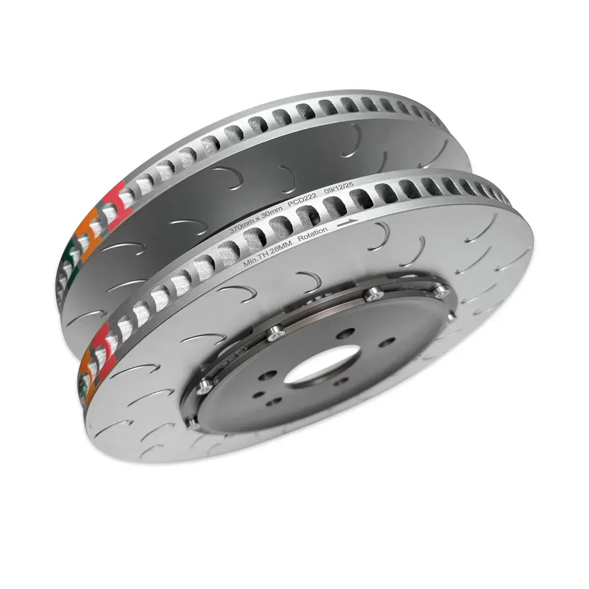 034 Motorsport 2-Piece Floating Rear Brake Rotor Upgrade - Audi / C8 / RS6 / RS7 (370x30mm) - Image 5